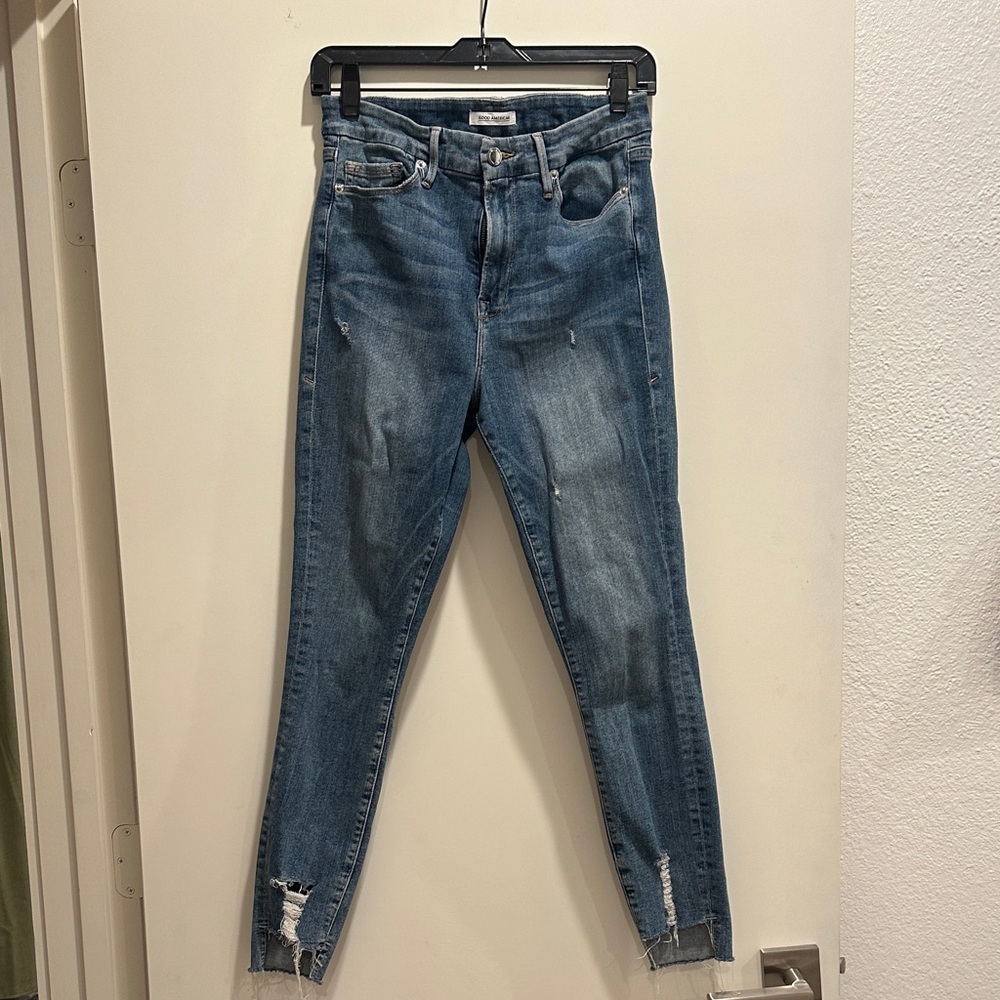 Good American Cropped Skinny Jeans